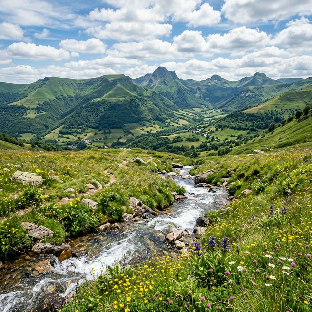 Lac de barrage dans le Cantal pour préparer une carte de pêche à Grandval